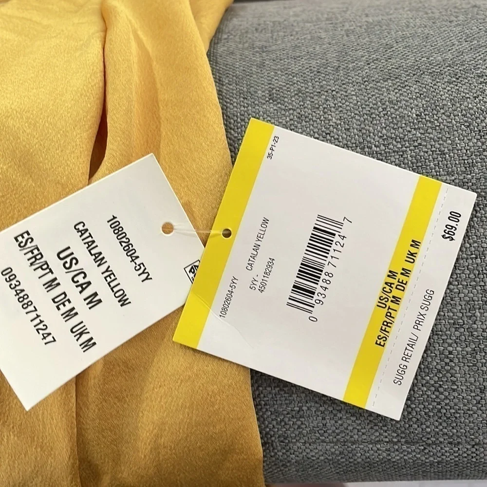 NWT Kasper Catalan yellow blouse - Picture 6 of 6